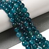 Dyed & Heated Natural Agate Beads Strands G-P539-D01-08-2