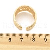 Brass Cuff Rings for Women RJEW-B119-06G-5