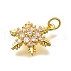 Brass Micro Pave Cubic Zirconia Pendants KK-D295-22G-2