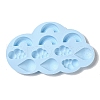 Cloud with Teardrop & Cloud & Rainbow Pattern DIY Fondant Silicone Molds DIY-G114-02-2