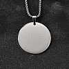304 Stainless Steel Blank Pendant Necklaces NJEW-P329-04D-P-1