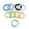 Crochet Glass Beads Braided Stretch Bracelet BJEW-K232-01-1