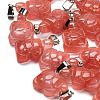 Cherry Quartz Glass Pendants G-B127-06P-04-1