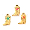 304 Stainless Steel Enamel Pendants STAS-M110-07G-1