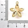 Brass Micro Pave Clear Cubic Zirconia Pendants KK-U065-02D-G-3