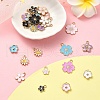 25Pcs 25 Styles Light Gold Plated Alloy Enamel Pendants ENAM-YW0004-33-5