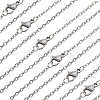 Beebeecraft 30Pcs 304 Stainless Steel Flat Cable Chain Necklaces Set STAS-BBC0005-02-1