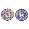 Ion Plating(IP) 201 Stainless Steel Filigree Pendants STAS-S118-026-1