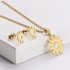 201 Stainless Steel Pendant Necklace & Stud Earring Sets FS-WGB816B-10-1