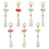 Lotus Acrylic & Alloy Pendant Decorations HJEW-JM03432-1