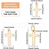 BENECREAT 30Pcs 3 Style Brass Pendants KK-BC0001-92G-2