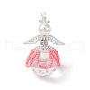 2Pcs 2 Styles Glass Seed Bead Pendants PALLOY-MZ00710-04-3