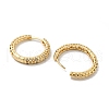 Brass Micro Pave Clear Cubic Zirconia Hoop Earrings EJEW-E295-17KCG-2