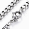 304 Stainless Steel Box Chain Necklaces NJEW-K089-06P-2