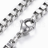 Non-Tarnish 304 Stainless Steel Box Chain Necklaces NJEW-K089-06P-2