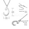 SHEGRACE 925 Sterling Silver Initial Pendant Necklaces JN899A-2