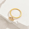 Brass Micro Pave Cubic Zirconia Finger Rings for Women NE7474-1-1