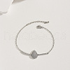 Elegant Brass Teardrop Link Bracelets DG0547-2-3