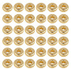 GOMAKERER 200Pcs Flat Round Brass Spacer Beads KK-GO0001-74-1