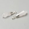 Natural Quartz Crystal Pointed Pendants G-P445-E13-2