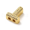 Brass Micro Pave Clear Cubic Zirconia Charms ZIRC-C009-01G-T-2