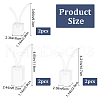 3Pcs 3 Sizes Transparent Acrylic Earring Display Stands EDIS-WH0022-08-2