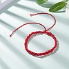 Nylon Thread Braided Cord Bracelet BJEW-JB07412-01-3