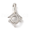 Brass Crystal Rhinestone Pendant Cabochon Settings KK-D033-05P-2