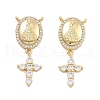 Brass Pave Cubic Zirconia Pendants KK-U009-09G-G-1