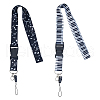  2Pcs 2 Colors Adjustable Mobile Phone Lanyard AJEW-NB0005-91-1