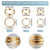 Beebeecraft 150Pcs 3 Styles 304 Stainless Steel Split Rings STAS-BBC0002-88-2
