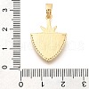 Brass Micro Pave Cubic Zirconia Pendants KK-S049-14G-01-3