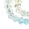 Gradient Color Baking Painted Glass Bead Strands DGLA-A039-T4mm-A012-3