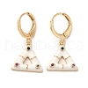 Triangle Real 18K Gold Plated Brass Dangle Leverback Earrings EJEW-L268-030G-04-1
