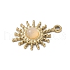 304 Stainless Steel with Natural White Shell Pendants STAS-G353-03G-09-2