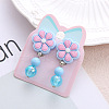 Alloy Plastic Clip-on Earrings for Kid WG21FF0-08-1
