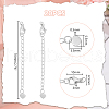Unicraftale 20Pcs 304 Stainless Steel Chain Extender STAS-UN0060-87P-3