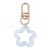 10Pcs 5 Colors Transparent Luminous Acrylic Star Pendant Decoraiton HJEW-JM02351-4