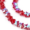 Electroplate Transparent Glass Beads Strands EGLA-U004-03A-HP07-3