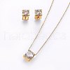 304 Stainless Steel Jewelry Sets SJEW-H133-01G-B-1
