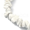 Natural Howlite Chips Stretch Bracelet BJEW-JB09598-01-3