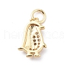 Brass Micro Pave Cubic Zirconia Charms ZIRC-F131-21G-2