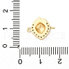 Brass Micro Pave Clear Cubic Zirconia Fruit Connector Charms KK-I276-15G-B01-3