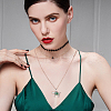 ANATTASOUL 8Pcs 8 Styles Sparkling Resin Tortoise Pendant Necklaces Set NJEW-AN0001-52-5