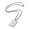 304 Stainless Steel Pendant Necklace NJEW-K253-12P-2