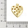 Rack Plating Brass Micro Pave Clear Cubic Zirconia Pendants KK-A208-04G-03-3