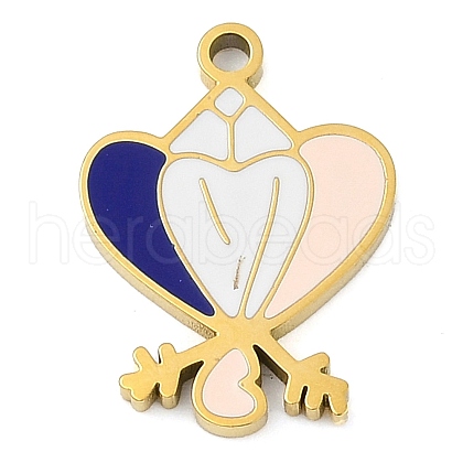 304 Stainless Steel Pendants STAS-F315-01G-1