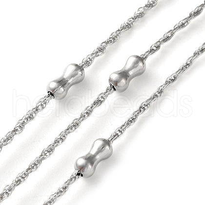 304 Stainless Steel Chains with Beads CHS-F020-06P-1