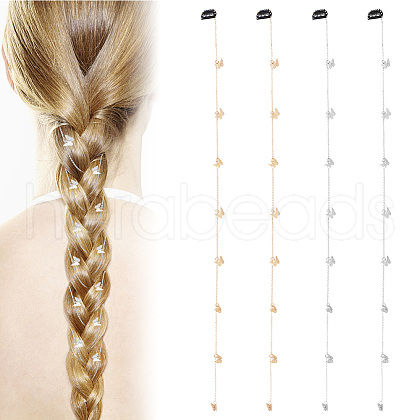 HOBBIESAY 2 Pairs 2 Colors Iron Snap Hair Clips OHAR-HY0001-01-1
