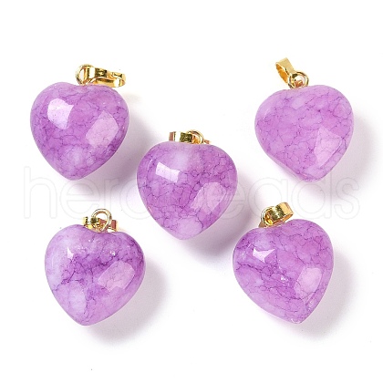 Dyed Natural Jade Pendants G-J386-H14-G-1
